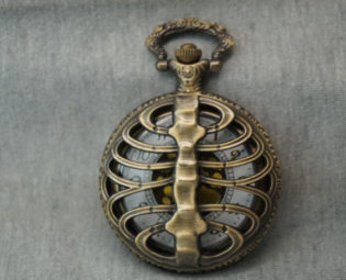 Back Bone Pocket Watch Antique Bronze Big Rib Bones Round Watch Fob Large Spine Skeleton Gold Surface Mens Pocket Watch Pendant 47mm-- gifts steampunk buy now online