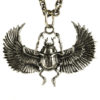 Egypt Scarab Necklace Antique Silver Color Bronze Pendant with Handmade Chain Bohemian Jewelry - FPE014 WB or SS steampunk buy now online