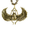 Egypt Scarab Necklace Golden tone Bronze Pendant with Handmade Chain Bohemian Jewelry - FPE014YB steampunk buy now online