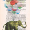 Flying elephant Digital Print Mixed Media Illustration Print Art Poster Acrylic Painting Holiday Decor Drawing Illustration Gift For Her steampunk buy now online