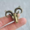 5pcs Antique Bronze 3D Large Sheepshead Charm Pendant Sheep Head Charm Connector 39x40mm PP648 steampunk buy now online