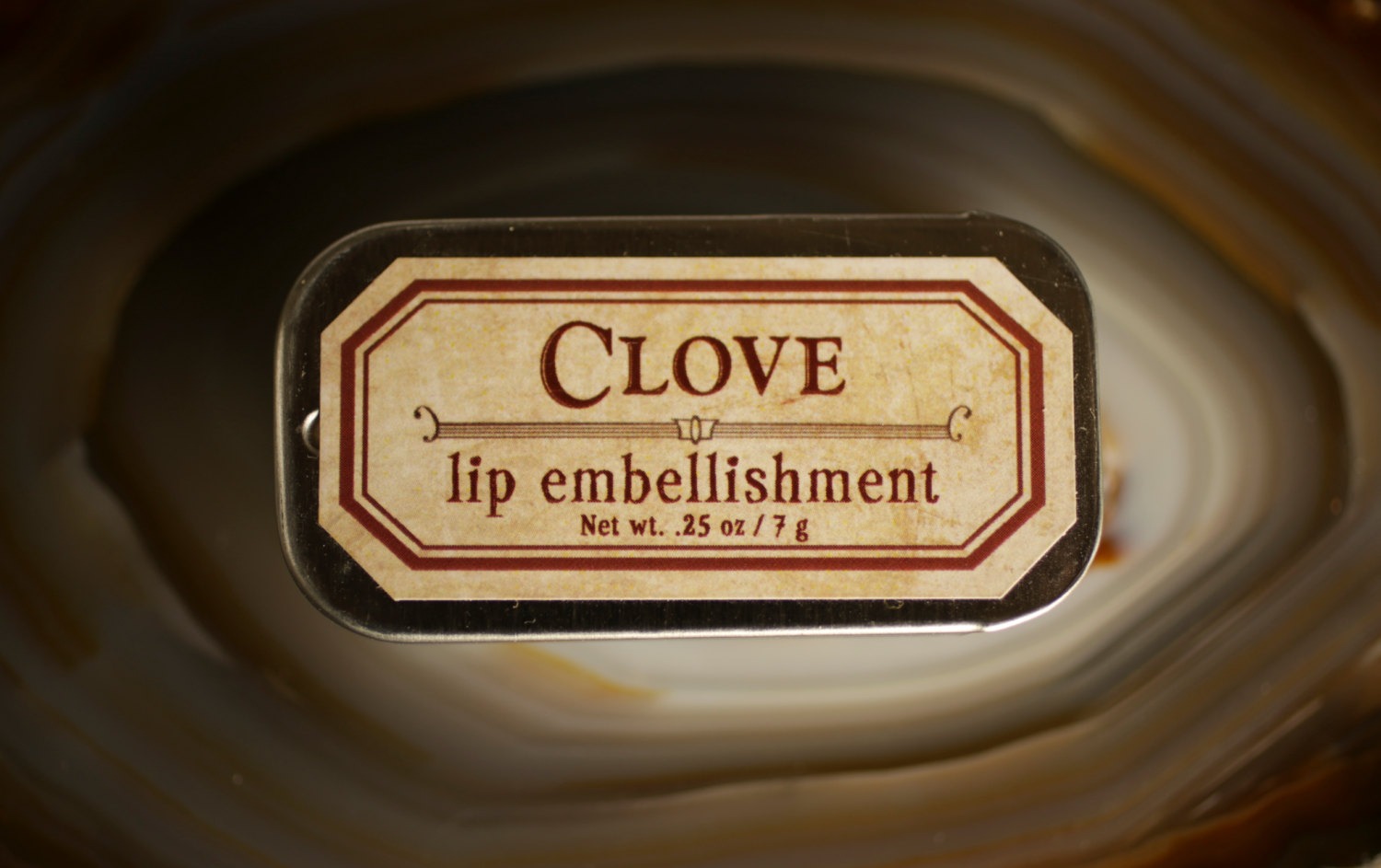 Clove - natural lip balm tin with beeswax, cocoa butter, forest-inspired organic and natural flavor steampunk buy now online