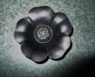 Black Leather Button Flower Finding Steampunk steampunk buy now online