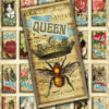 Victorian Steampunk Queen Bee with Crowns, Paris, Cats, Dogs - 1x2" Domino Tiles - Digital Collage, Jewelry Printables, Instant Download steampunk buy now online