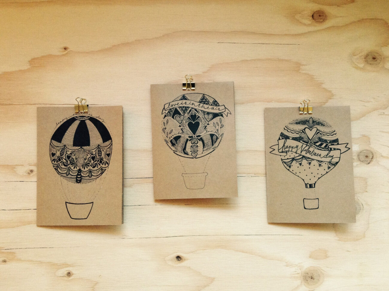 Add On Hot Air Balloon Valentine's Day Cards steampunk buy now online