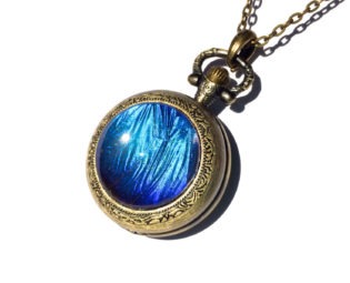 Real Butterfly Jewelry Pocketwatch Necklace Blue Morpho Mechanical Working Pocket Watch Pendant Vampire Diaries Steampunk Statement Necklace steampunk buy now online