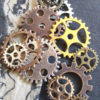 12 Metal Gears Embellishments,Steampunk Gear Charms,Steampunk Gear Embellishments,Steampunk Craft Gears steampunk buy now online