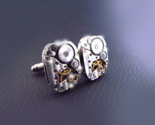 Steampunk cuff links, unisex steampunk cufflinks, rectangle steampunk cufflinks, mens steampunk, watch movement cuff links, pinstripe. steampunk buy now online