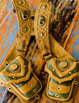 Exotic Leather HOLSTERS ~ D.N.A/Sacred G. 3D effects, custom casted brass, YKK zips, rare earth magnets. Hidden pockets. Carved insert. steampunk buy now online