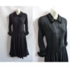 Vintage 40s Dress Size M Black Rayon Peplum Film Noir Sequins Velvet steampunk buy now online