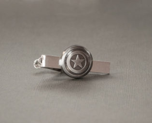 Men's Tie Clip Captain America Shield Tie Clip Captain American Pewter Shield Steampunk Antique Silver Tie Clip Men's Gifts steampunk buy now online