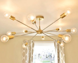 NEW! The Shepard Chandelier - Modern Brass Sputnik Chandelier steampunk buy now online