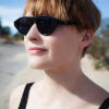 Vintage Sunglasses Round Lens with Bold Flat top Frame NOS steampunk buy now online