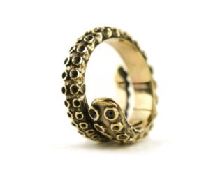 Octopus Tentacle Ring Golden Color Adjustable Ring Wrap Ring Boho Steampunk Jewelry - FRI005YB steampunk buy now online