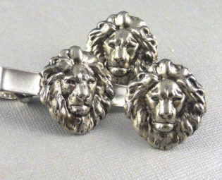 Silver Lion Cufflinks, Lion, Cufflink, Silver LionTie Clip, Tie Bar, Wedding, Lion, Vintage Gothic Inspired steampunk buy now online