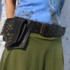Leather Utility Belt Steampunk Leather Hip Belt Bag With Pockets in Black Festival Belt-HB1D FREE SHIPPING steampunk buy now online