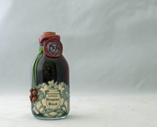 Dragons Blood, A Color Change Potion Bottle. steampunk buy now online