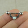ONE opal nipple ring,opal Nipple ring,fire opal nipple piercing,girlfriend gift steampunk buy now online