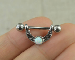 ONE opal nipple ring,opal Nipple ring,fire opal nipple piercing,girlfriend gift steampunk buy now online