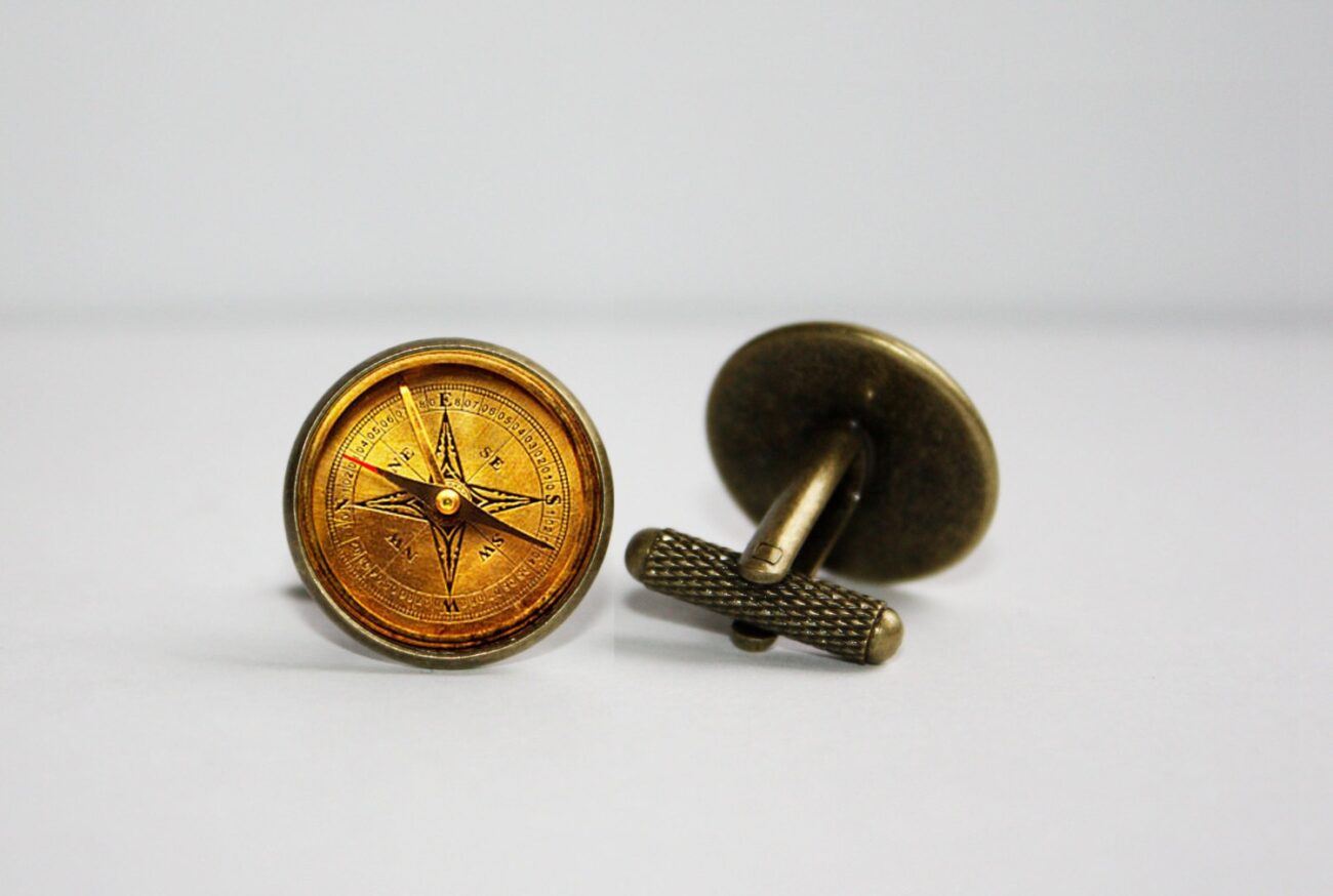 Antique Compas Cufflinks,18mm Compas cuff links, Perfect gift steampunk buy now online