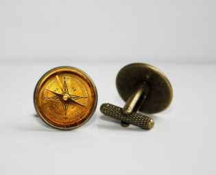 Antique Compas Cufflinks,18mm Compas cuff links, Perfect gift steampunk buy now online