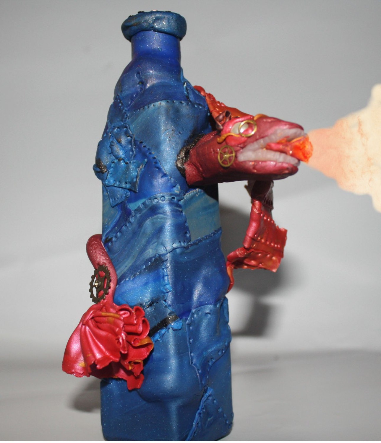 Henrick the Hot Head:Fire Breathing Dragon Vase steampunk buy now online