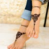 Crochet brown barefoot sandals, Nude shoes, Foot jewelry, Wedding, Victorian lace, Sexy, Yoga, Anklet , Bellydance, Steampunk, Beach Pool steampunk buy now online