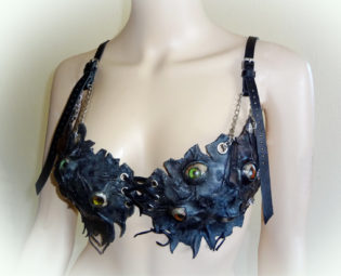 Zombie bra eyes bra zombie steampunk corset zombie bra brassiere leather bodice SEXY chic wild bra walking deads cosplay steampunk buy now online