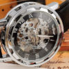 New Mens Classic Black Leather Dial Mechanical Sport Army Skeleton Wrist Watch steampunk buy now online