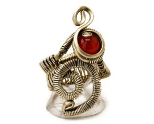 Red Carnelian Ring Open Band Ring Wire Wrap Ring Cocktail Ring Red Stone Ring Steampunk Ring Metalwork Bohemian Jewelry Anniversary Gift steampunk buy now online