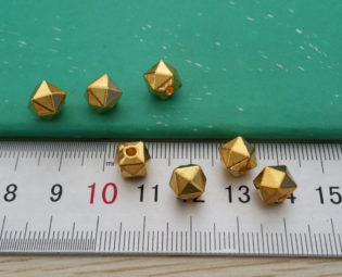 25Pcs Bright Gold Faceted Geometric Beads,CCB Beads, Geometric Jewelry,Do it Yourself Geometric necklace 7x7mm A346 steampunk buy now online