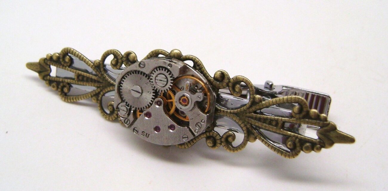 Steampunk tie clip. Steampunk tie clip. Steampunk tie bar. steampunk buy now online