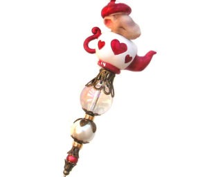 Little Sleeping Dormouse Sculpted Hat Pin, Polymer Clay Jewelry Alice in Wonderland Lapel Pin Mouse Animal Pet Tea Pot Mad Hatter Party steampunk buy now online