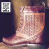 Algorithkicks - Flower of life - Laser Cut and handmade - Leather Boots - Mens - Last in stock Only US10.5/11 Available steampunk buy now online