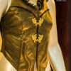 APHRODITE LEATHER VEST ~ Black Mini. Festival, steampunk, baroque, victorian. Genuine leather. Brass hardware. Fully lined. Brass Owl Clasp. steampunk buy now online