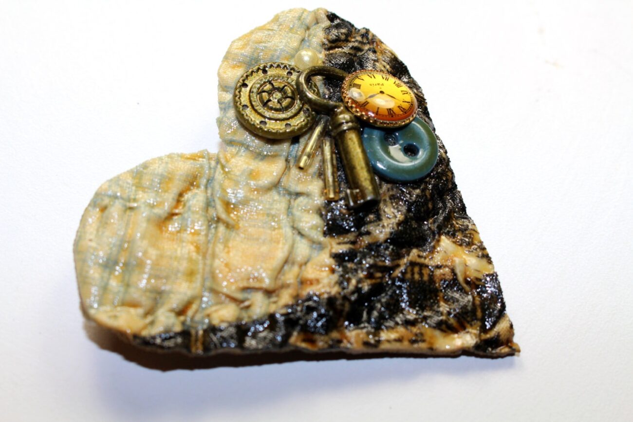 Steampunk Hardened Fabric Brooch steampunk buy now online