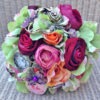 FULL PRICE (not a deposit) Green, Orange, Pink, and Burgundy Vintage Steampunk Antique Inspired Jewelled Bridal Brooch Bouquet: Victoria steampunk buy now online