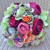 FULL PRICE (not a deposit) Green, Orange, Pink, and Burgundy Vintage Steampunk Antique Inspired Jewelled Bridal Brooch Bouquet: Victoria steampunk buy now online