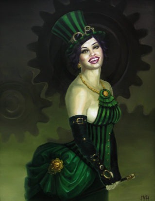 Limited-Edition Fine Art Print: "Baroness Samadhi", 11"x14" Print on Semi-Gloss Photo Paper. Signed by artist. Comes in 16"x20" Black Mat. steampunk buy now online