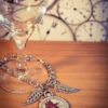 Chain bracelet with charm saying 'Take Heart' and angel wings steampunk buy now online