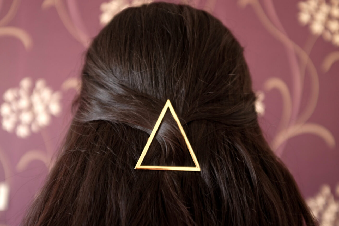 Vintage Punk Gold Plated Triangle Hair Clip Hairpin Hair Accessory steampunk buy now online