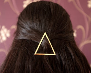 Vintage Punk Gold Plated Triangle Hair Clip Hairpin Hair Accessory steampunk buy now online