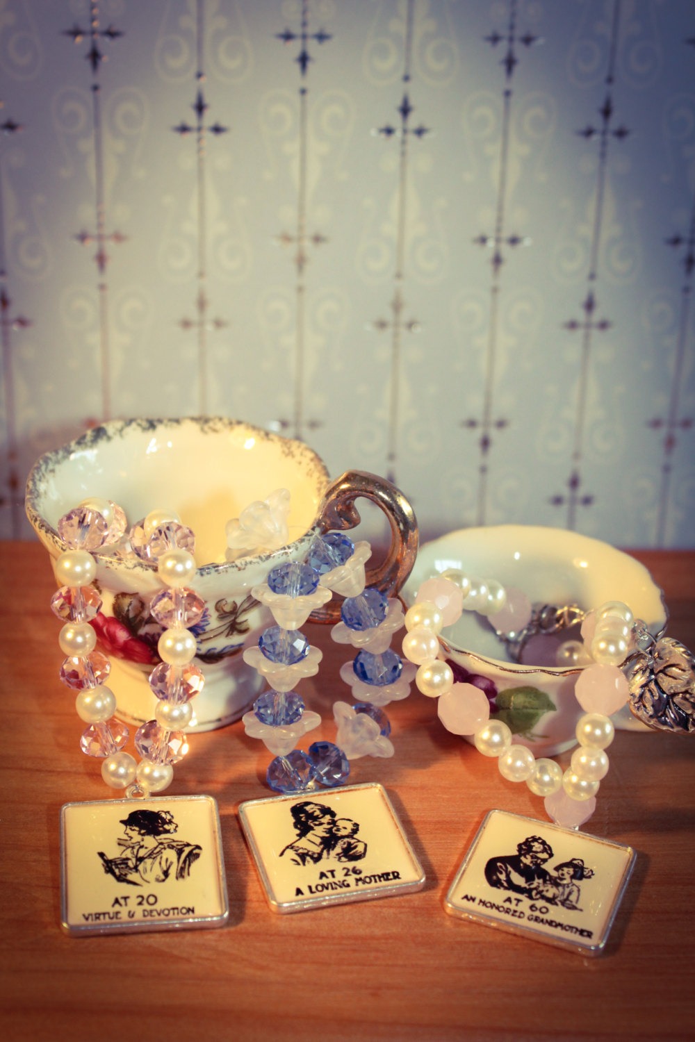 Metal Charm with "At 26 A Loving Mother" bracelet steampunk buy now online