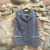 Vintage womens Vest Striped plastic buttons 80s steampunk buy now online