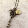 Skeleton Key Necklace Antique Skeleton Key Pendant Locket Charm Necklace Vintage Inspired Key Necklace Gift for Her steampunk buy now online