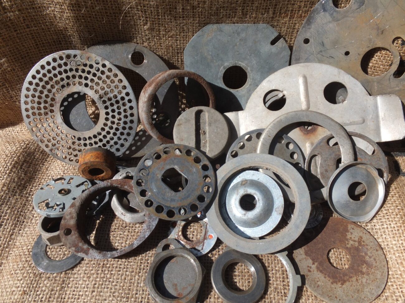 Stainless/Metal Rings/Rounds/Washers/Circles with Texture/Holes-altered art, steampunk, assemblage steampunk buy now online