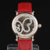 Women's Skeleton Watch Steampunk Watch Rose Gold Unique Butterfly Skeleton Dial Automatic Self Winding Gift for Her RED steampunk buy now online