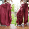 Love Me..Love Me Not III - Steampunk Dusty Burgundy Cotton Convertible Skirt Or Pants Or Tubedress With 2 Roomy Pockets steampunk buy now online
