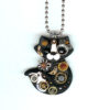 Steampunk Black Kitty Cat Necklace Polymer Clay Jewelry steampunk buy now online