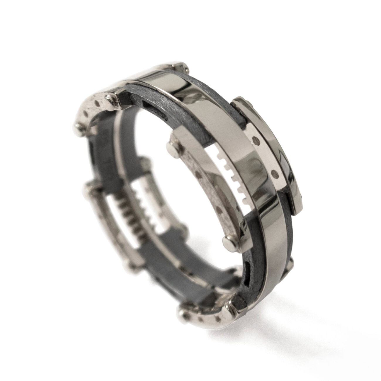Gold Wedding Band, Men's 18K White Gold and Oxidized Silver Wedding band,steampunk , Wedding ring, black and gold ring steampunk buy now online